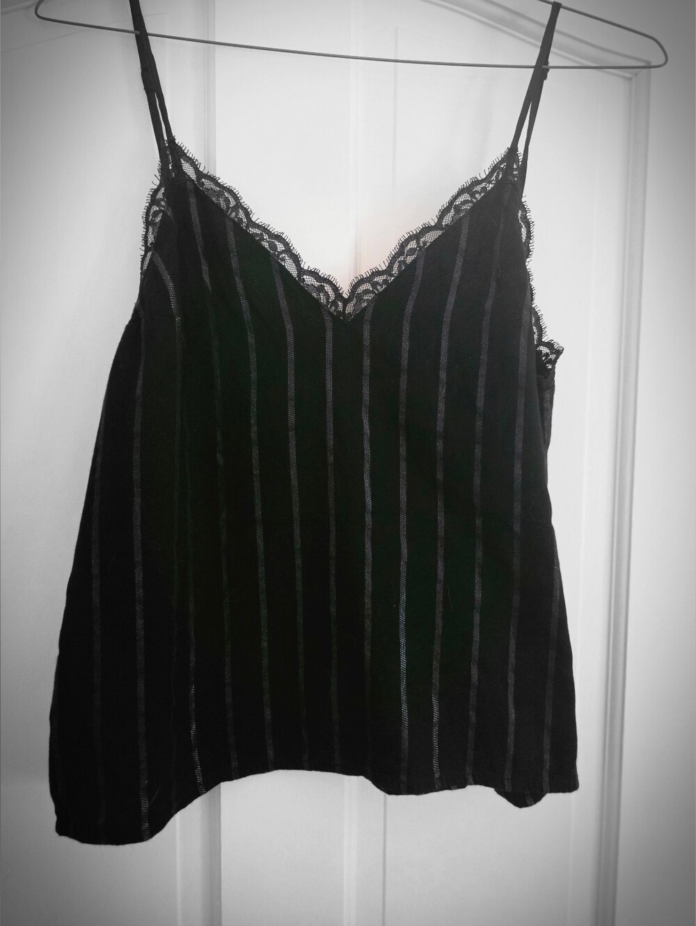 Victoria's Secret Black & Silver Striped Pajama Set Cami Top & Sleep Shorts - Picture 15 of 16